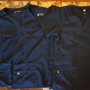 Navy Blue Scrub Tops